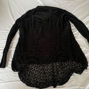 EUC one size black lightweight two fit knit sweater